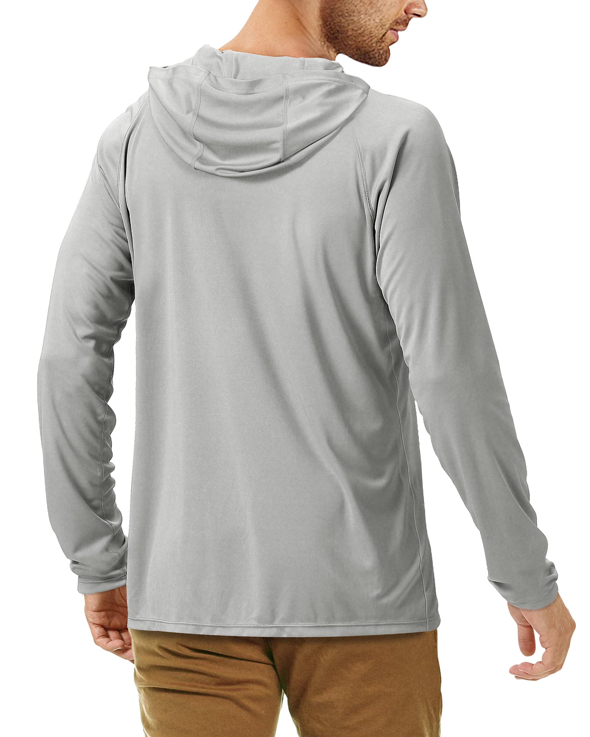 Roadbox UPF 50+ Fishing Shirts for Men Long Sleeve Sun Protection Lightweight Outdoor UV Hiking Shirts