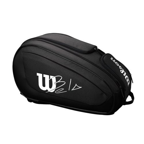 WILSON Bela DNA Super Tour Padel Bag - Holds up to 6 Paddles, Black