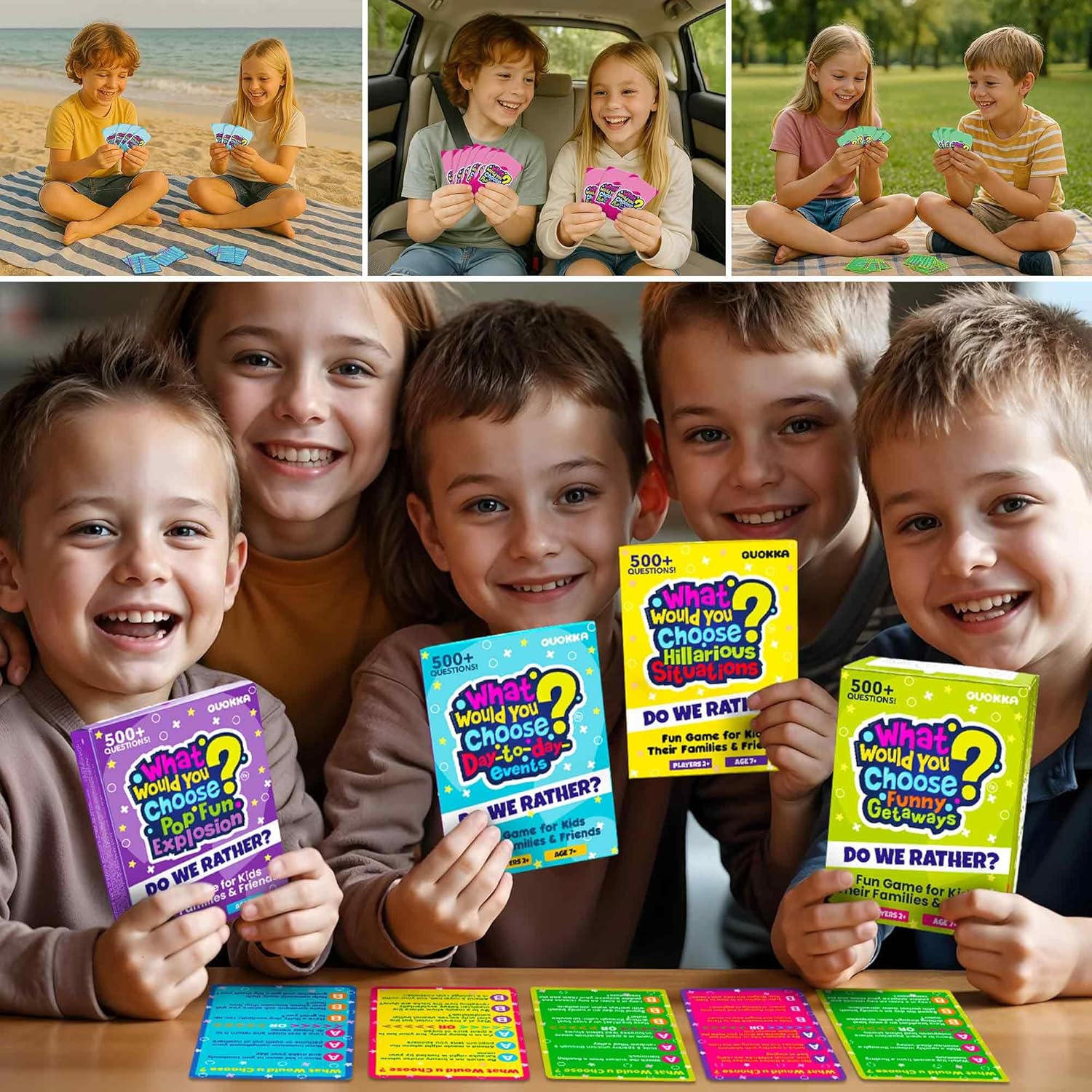 QUOKKA Card Game - 500+ Hilarious Scenarios for Family Fun | Perfect for Teens, Kids & Adults, Ages 7+