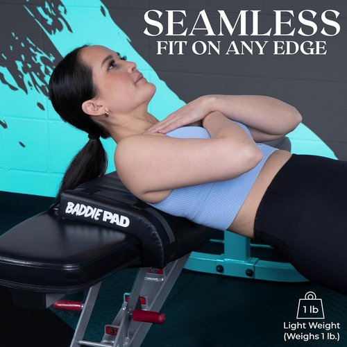 Baddie Pad Hip Thrust Bench Pad - Foam Support for Back, Shoulder & Neck | Ideal for Weight Lifting