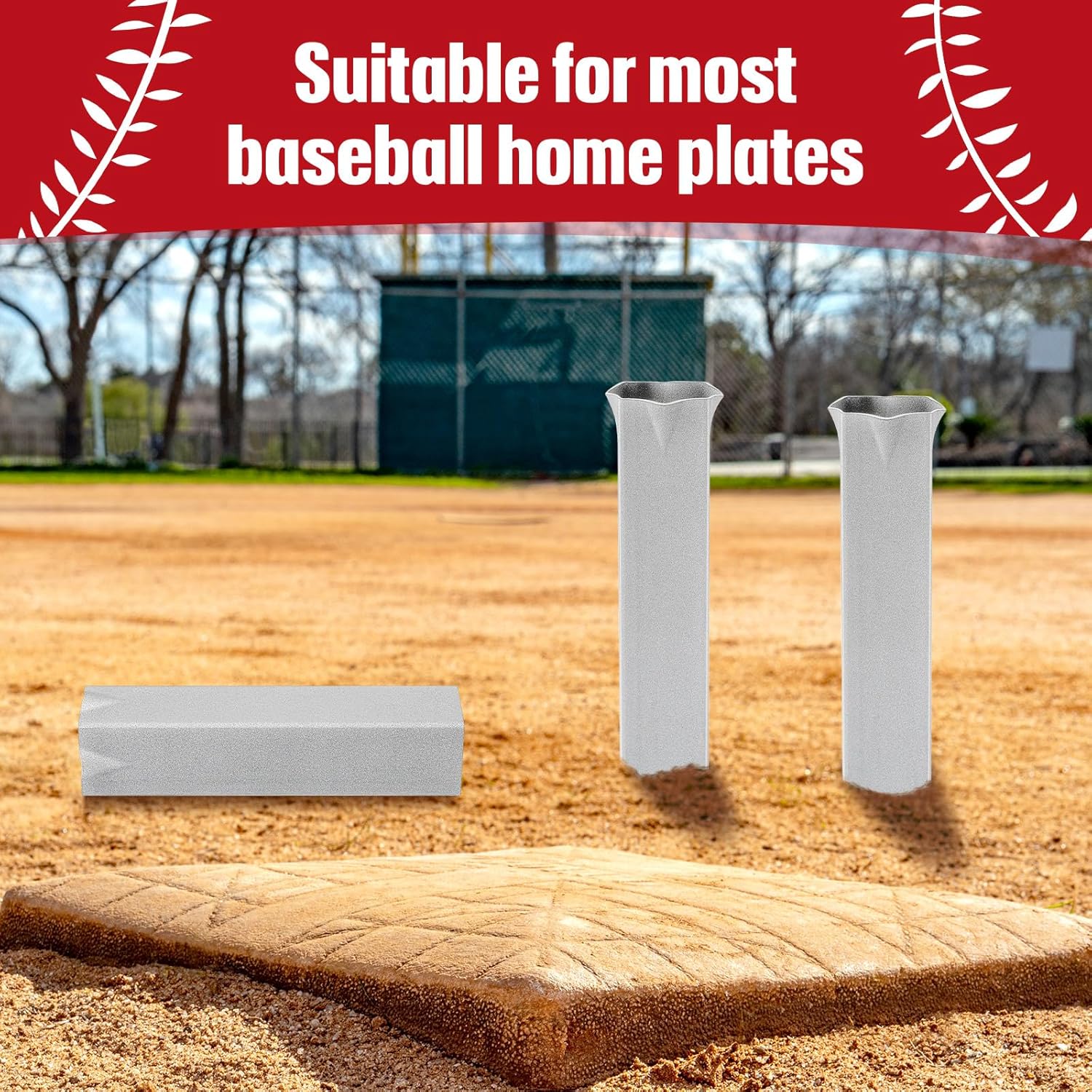 Yaocom Baseball Ground Anchors - Curled Style for Standard/Official Bases - 1.8 x 8 Inch