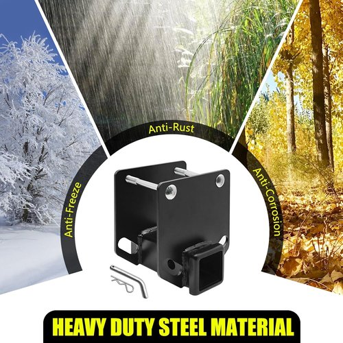 KAIRAY Camper RV Bumper Hitch Adapter - Fits 4-Inch Beam, 2-Inch Receiver, 3500 lbs Capacity