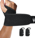 HiRui Wrist Wraps - Adjustable Breathable Support Brace for Pain Relief | Fits Left & Right Hand (Black)