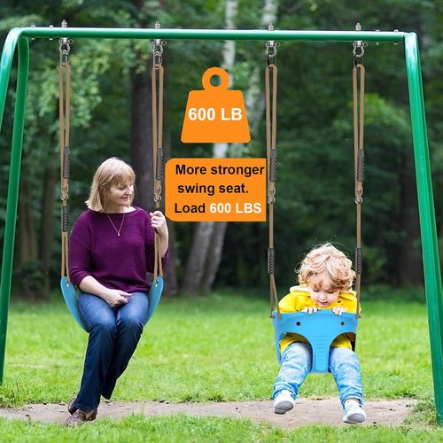 BeneLabel Toddler Swing Seat - 600 LB Weight Capacity, Adjustable Height 4.2 to 6.7 FT | Cute Elephant Design