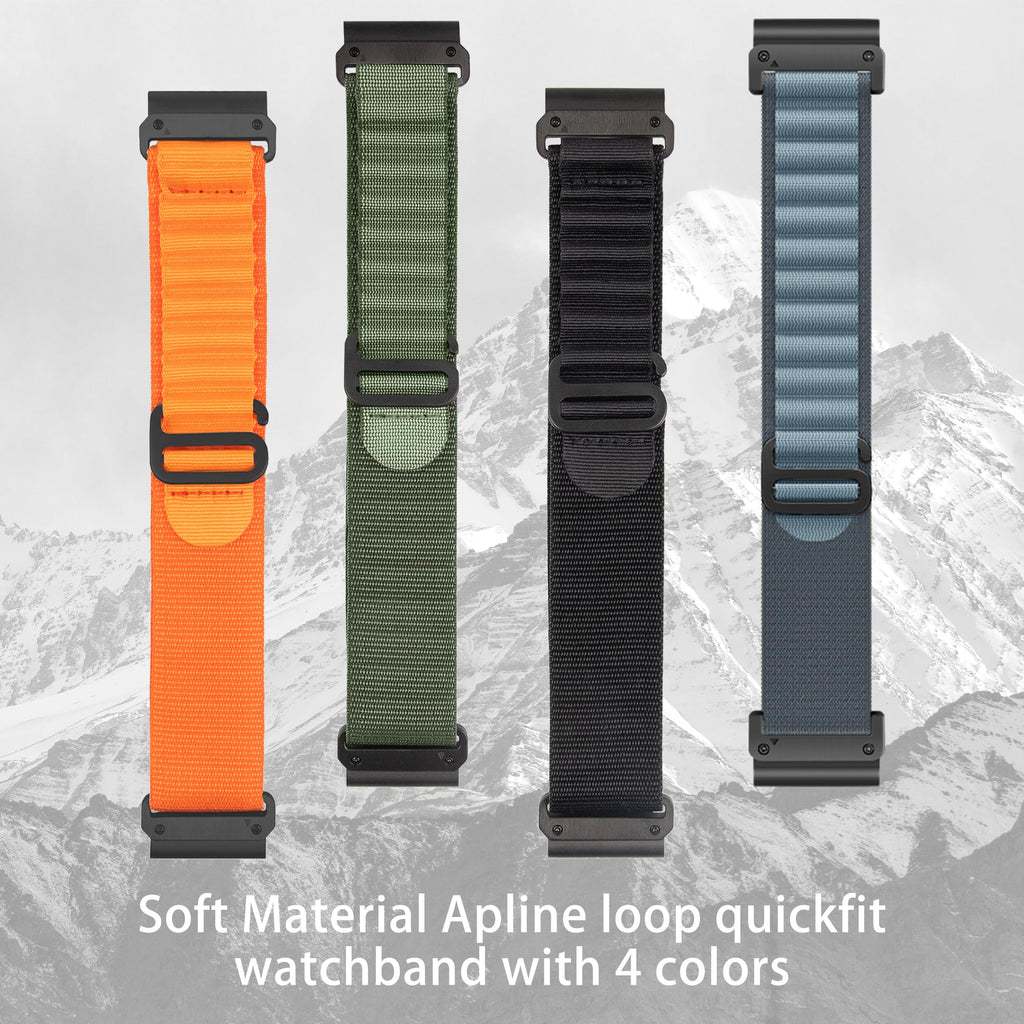 Zeit Diktator 26mm Quickfit Watch Bands compatible with Garmin Tactix 7 Pro/Fenix 7X Pro/7X/6X Pro/5X pro/5X/Descent MK2 MK1 Tactix Delta/Enduro 1 2 Alpine Loop Nylon Replacement Watchband For