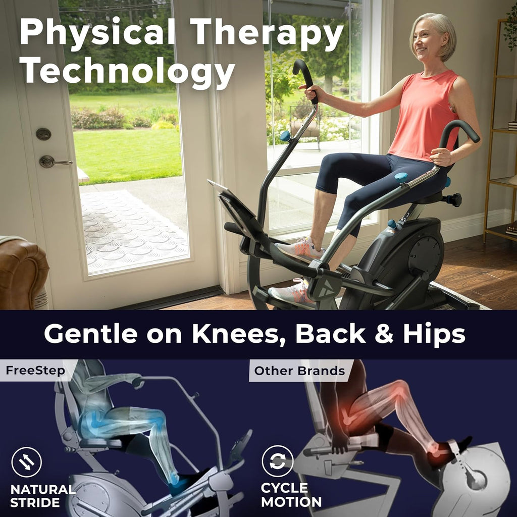 Teeter FreeStep Recumbent Cross Trainer | Zero-Impact Exercise Bike Alternative, 350lb Capacity