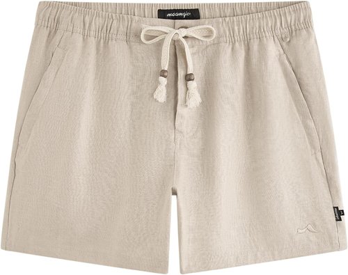 Maamgic Men's Linen Shorts - Breathable Casual Drawstring Design | Perfect for Summer Beach Vacations