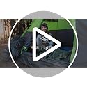 Reclining Camping Chair with Padded Seat and Adjustable Backrest - Blue