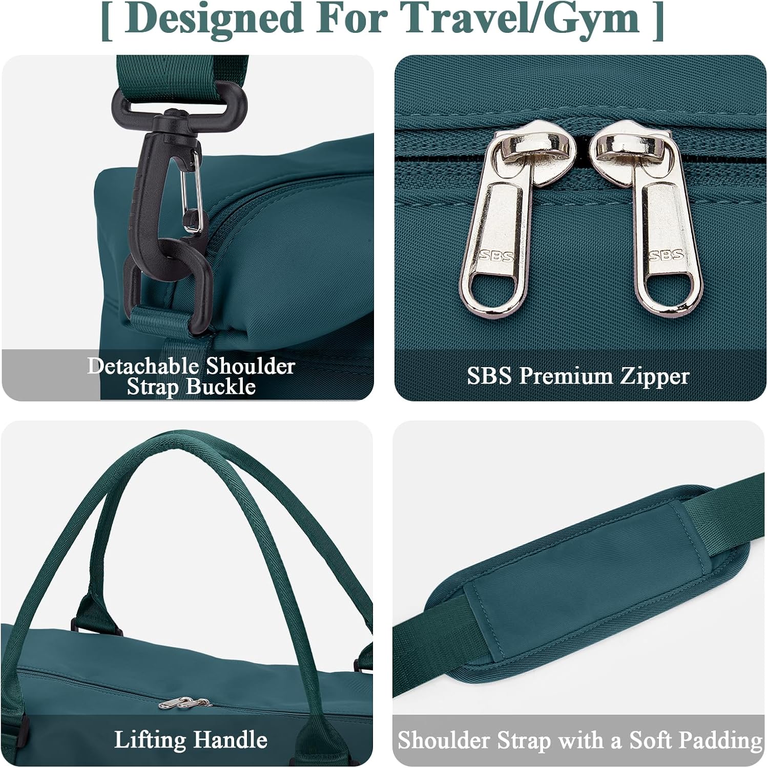 Skiennix Travel Duffel Bag - Stylish Carry-On with Shoes Compartment | Perfect for Weekend Getaways 18x14x8