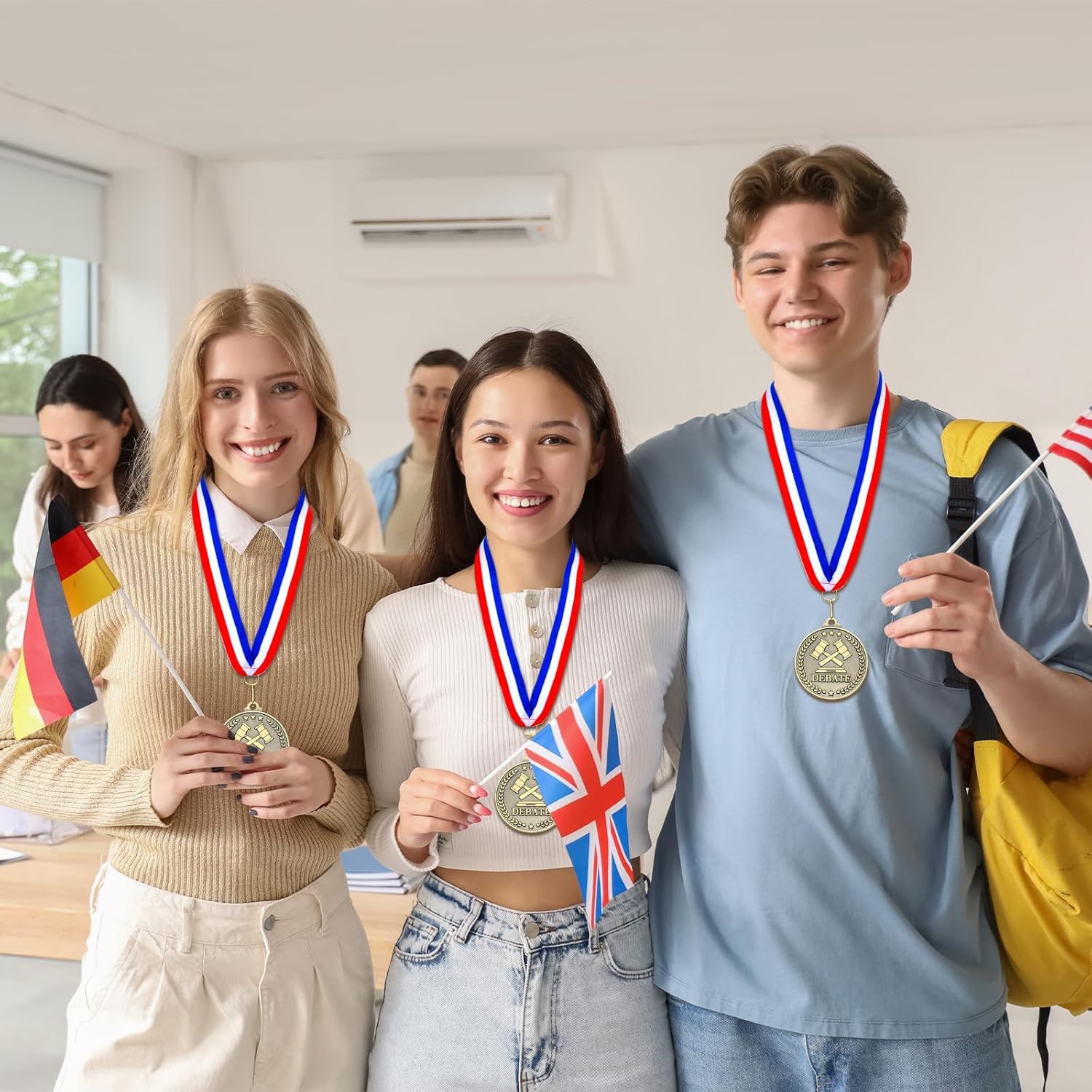Quelay Gold Winner Medals - 30 Pcs 2'' Award Medals with Neck Ribbons for Tournaments & Competitions