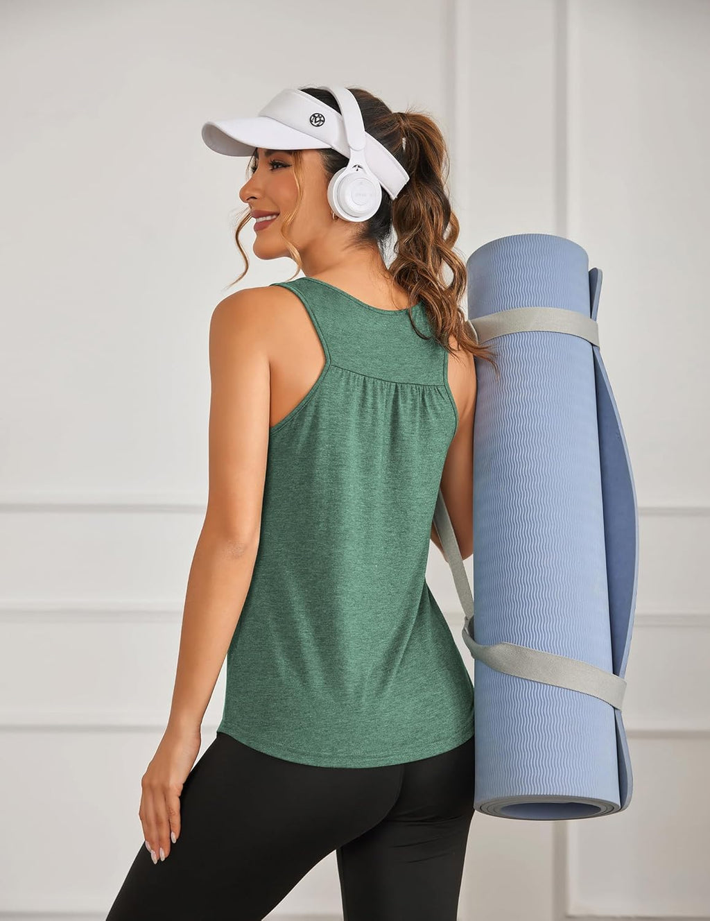 PINSPARK Workout Tops for Women - Lightweight Racerback Tank Tops | 2-Pack Athletic Gym Shirts, S-3XL