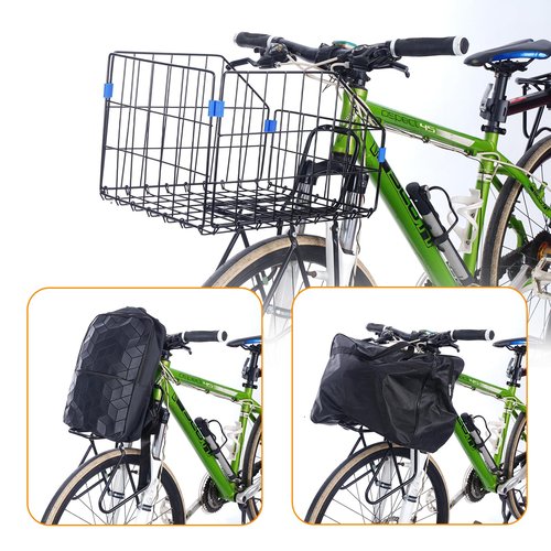 HOMEE Bicycle Front Rack, 15KG Capacity Bike Cargo Rack, Mountain Road Bike Cycling Equipment Stand Foot Stock for Cargo Luggage Picnic Carrier Rack