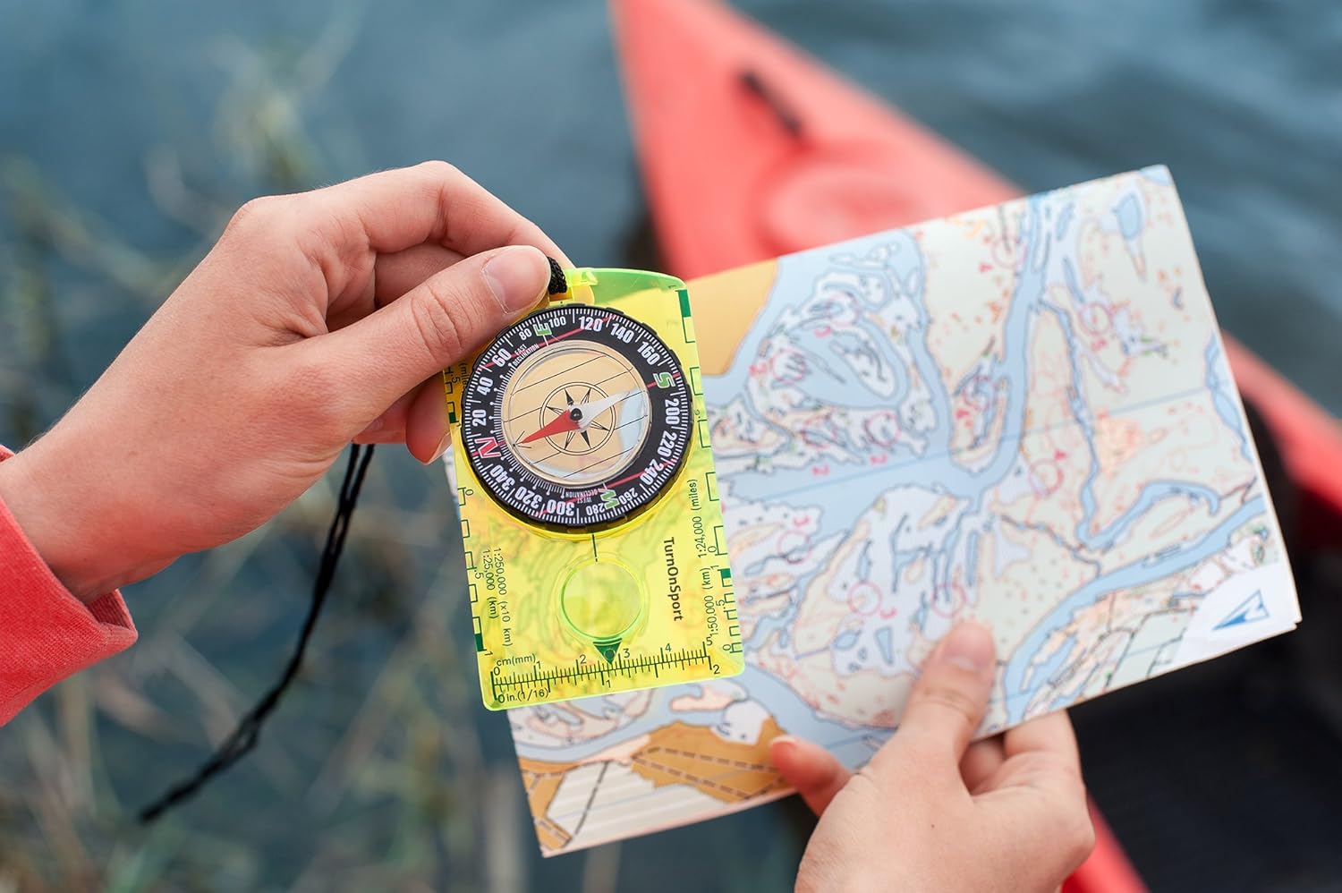TurnOnSport Orienteering Compass - Advanced Scout Compass for Hiking & Camping - Perfect Survival Gift for Kids