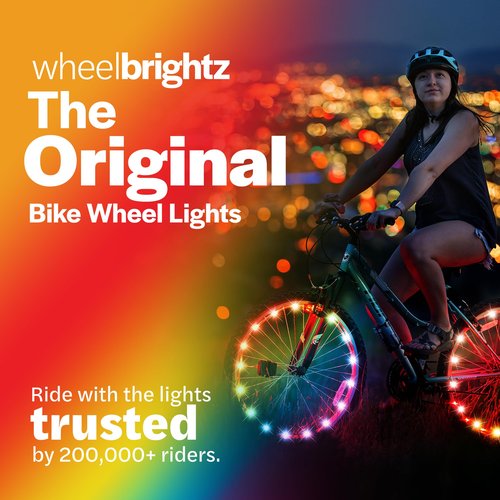Brightz WheelBrightz (1-Pack RGB) LED Bike Wheel Lights Boys Girls Kids Bike Light for Night Riding Bicycle Lights Accessories & Decorations for Wheels Tires & Spokes Stocking Stuffers