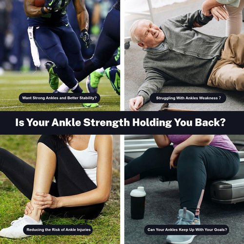 Ankle Balance Board Trainer for Athletes and Rehabilitation, Single Leg Wobble Board to Strengthen Ankles, Prevent Injuries and Enhance Sports Performance