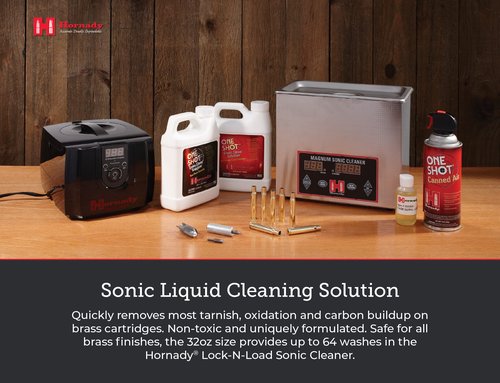 Hornady 043355 Lock-N-Load Sonic Gun Cartridge Cleaner Solution, Quart
