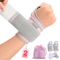 Skiennix Carpal Tunnel Wrist Brace - Adjustable Support Wraps for Tendonitis & Arthritis | 2-Pack, Pink