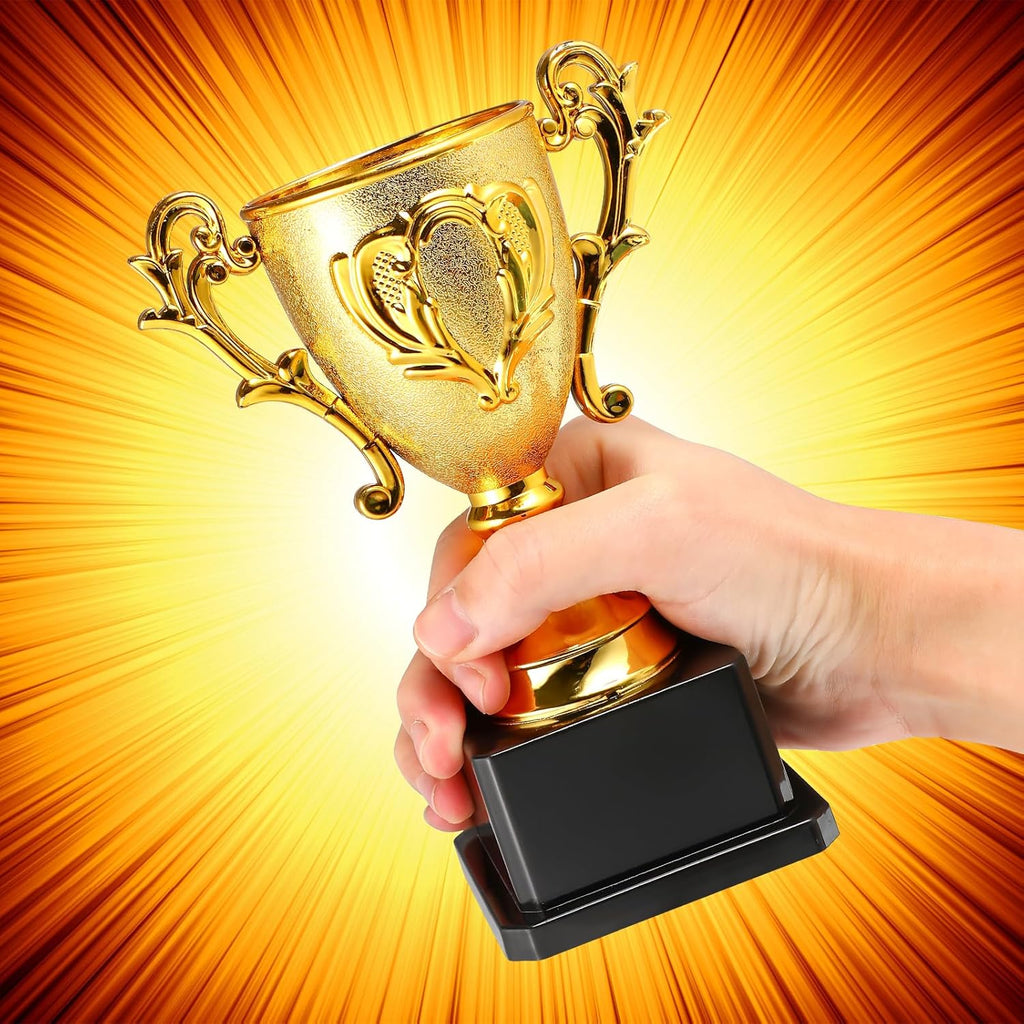 TOYANDONA Gold Plastic Trophy - 5.6 Inch Award Cup for Kids' Sports Competitions & Celebrations