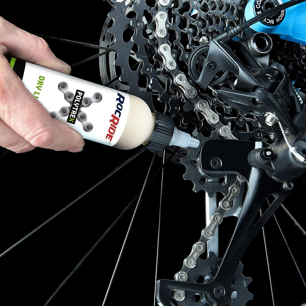 RocRide PolyTrex Bike Chain Lube - Truly Dry Formula with PTFE for Ultimate Performance