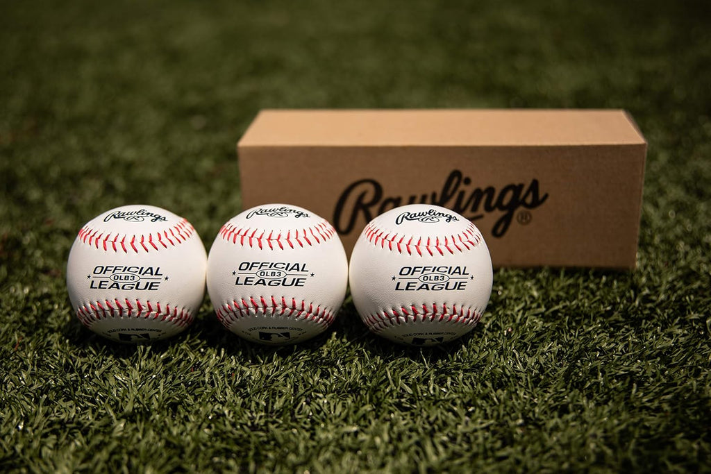 Rawlings Official League Practice Baseballs - Youth Size 8U | OLB3 | 3 Count Pack