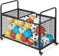 AECOJOY Ball Cart - Rolling Basketball Storage Bin with Wheels for Indoor & Outdoor Use | Sports Equipment Organizer