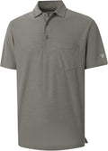 M MAELREG Golf Shirts for Men - Lightweight Moisture-Wicking Polo with Pocket | Short Sleeve, Heather Design
