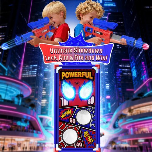 Hero-Style Shooting Toy Set - Indoor & Outdoor Action Game with 2 Air Pump Launchers | Perfect Gift for Boys Ages 3-12
