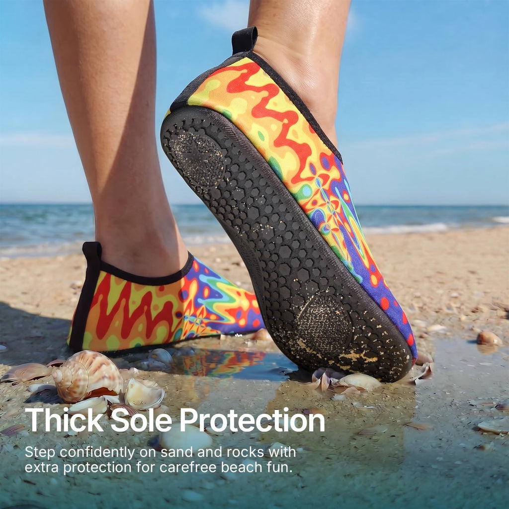 Water Shoes for Women Men Quick-Dry Aqua Socks Swim Beach Barefoot Yoga Exercise Wear Sport Accessories Pool Camping Must Haves Adult Youth Size 8.5-9.5Women/7.5-8.5Men