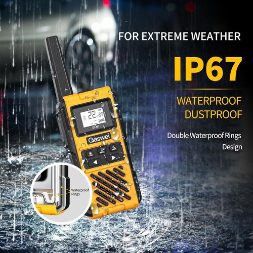 G1Pro Walkie Talkies - IP67 Waterproof Heavy Duty Two-Way Radios | Rechargeable 2W, 22 Channels (2-Pack)
