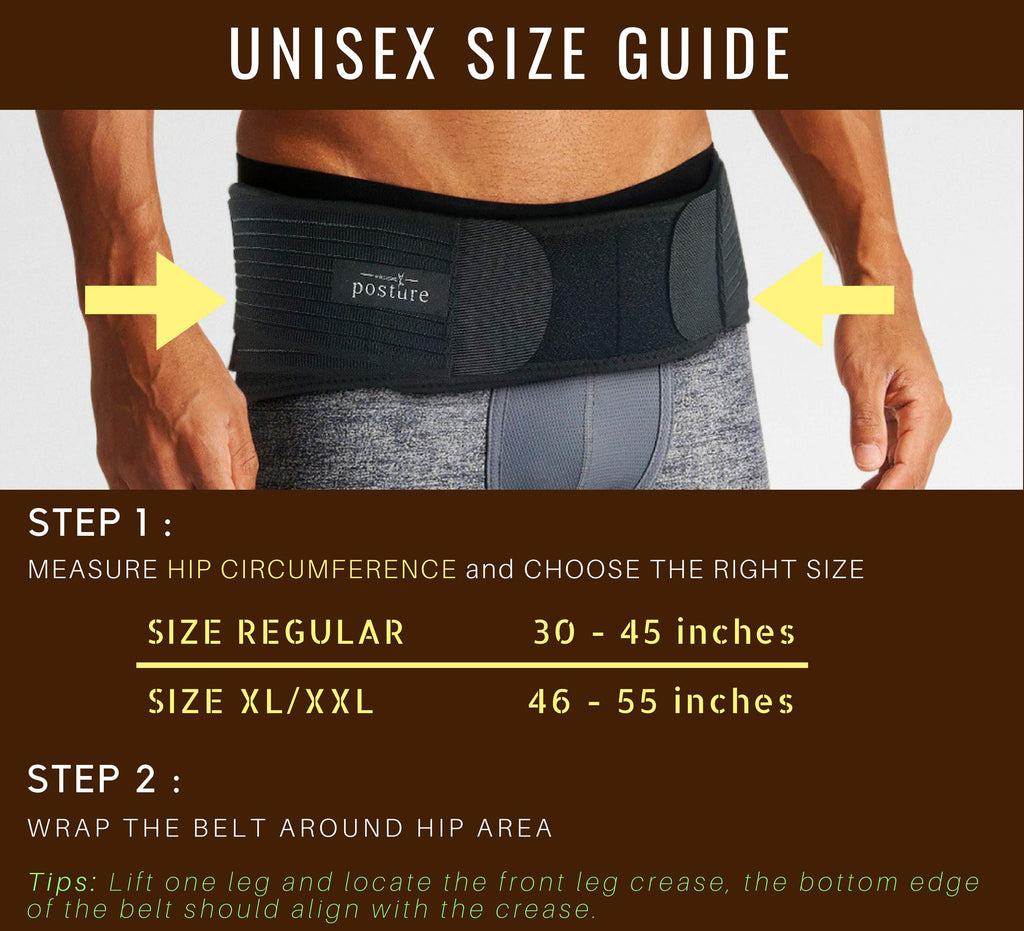 Vriksasana Si Belt for Men and Women that Treat Sciatica, Including Pelvic, Back and Leg Pain Nerve Pain, Stabilize Sacroiliac Joint | Trochanter Brace | Anti-Slip and Pilling-Resistant