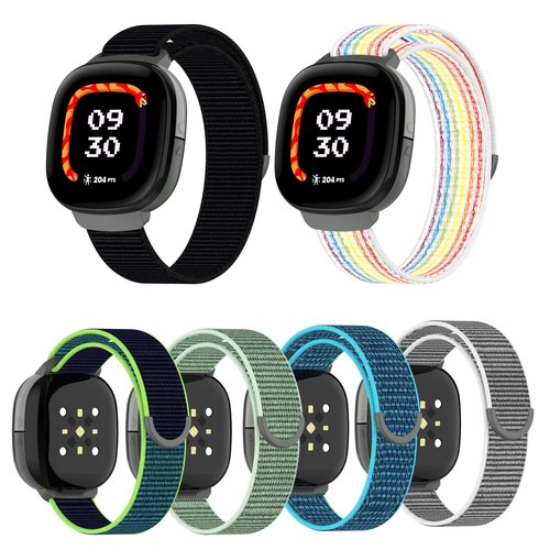 NTidea (6 Pack) Compatible with Fitbit Ace LTE, Quick Release Nylon HOOK LOOP Replacement Sport Strap Girl Boy Accessory Fit for Fitbit Ace LTE Band, Set A