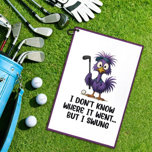 Juoqg I Don't Know Where It Went Golf Towel, Funny Birdie Golf Bag Towel With Clip, Golfing Accessories for Women, Sport Towels for Player, Golfing Gifts for Daughter Sister, Birthday Gifts for Golfer
