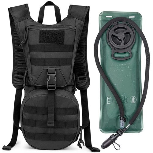 G4Free Tactical Hydration Packs Helmet Water Backpacks with 3L BPA Free Bladder Kids Adults for Hiking, Cycling, Running, Skiing, Walking and Climbing(Black)