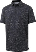Skiennix Men's Golf Polo Shirt - Funny Print, Moisture-Wicking, Quick-Dry, Short Sleeve Casual Wear
