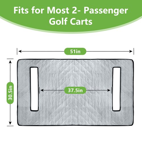 Kulamait Golf Cart Seat Covers,Golf Cart Seat Towel Blanket,Soft Plush Golf Cart Seat Cover Fits for EZGO, Club Car, Yamaha and More,Golf Cart Accessories,Golf Gifts for Men（Gary）