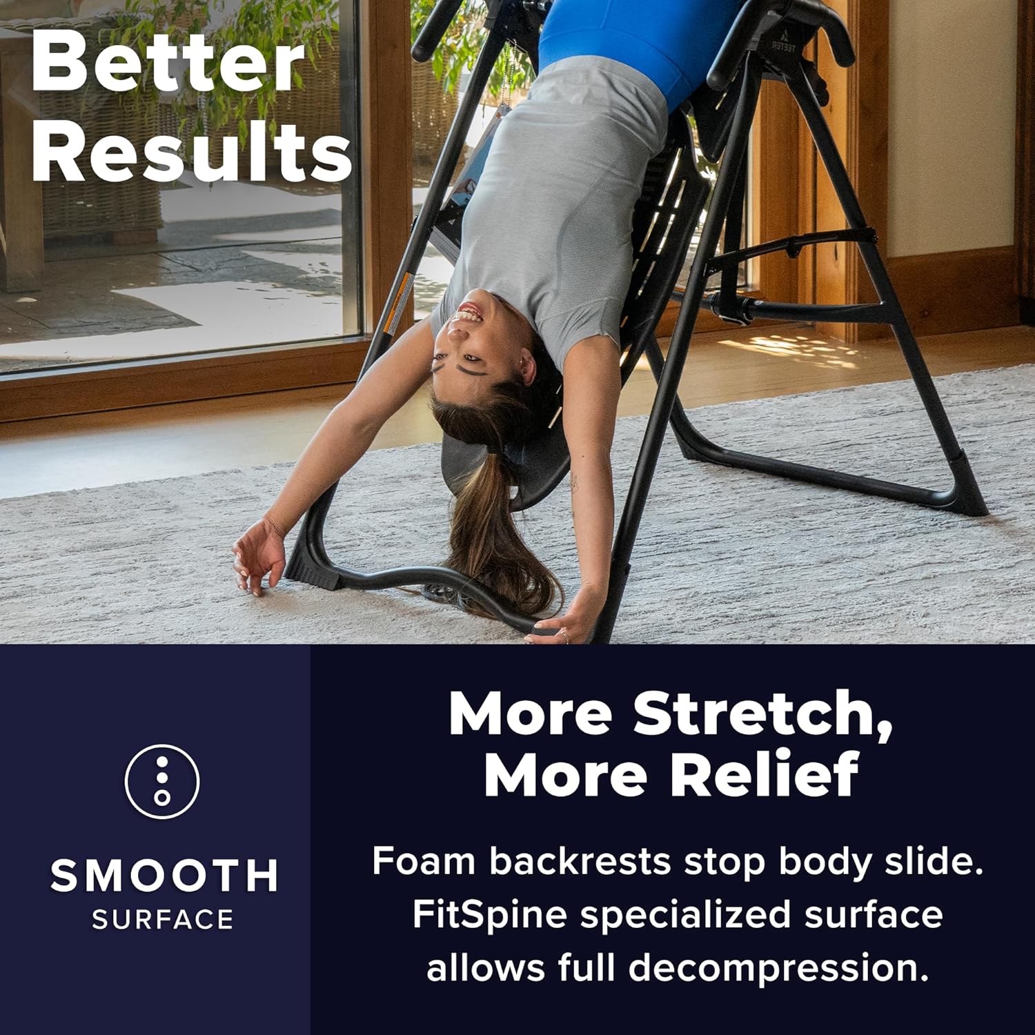 Teeter EP-560 Inversion Table - Back Pain Relief with Accessories | FDA-Registered, UL Certified, 300 lb Capacity