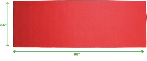 Mind Reader Extra Thick Yoga Mat - High Density Anti-Tear Fitness Mat with Carrying Strap | Red