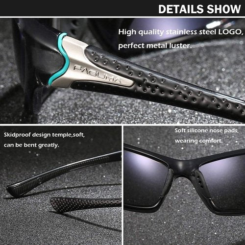 FAGUMA Polarized Sports Sunglasses - UV400 Protection for Men | Ideal for Cycling, Driving & Fishing