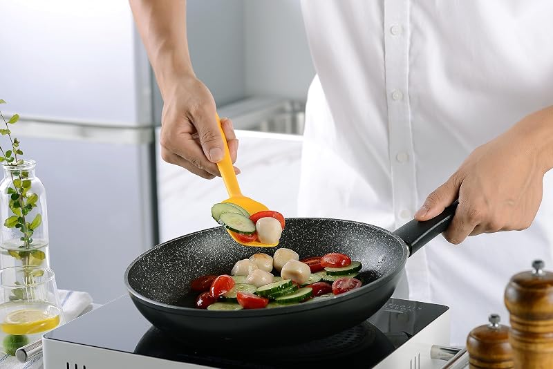 Silicone Cooking Utensil Set - 11 Pcs Heat-Resistant Kitchen Tools (Yellow) BPA Free