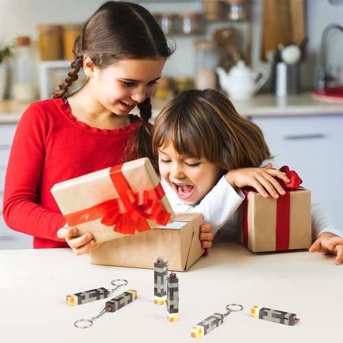 Nofuxo Light Up Keychain 6 Pack- Flashlight Keychain with 9-Colo Rechargeable Cartoon Toy, Hand Held & Keychain Light for Decor for Boys