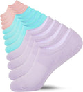 Heatuff No Show Socks - Women's Cotton Low Cut Non-Slip Casual Liner Socks | 6 Pairs