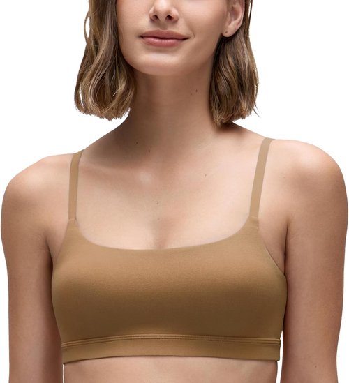 CRZ YOGA Sports Bras for Women - Butterluxe Adjustable Spaghetti Strap Wireless Crop Top