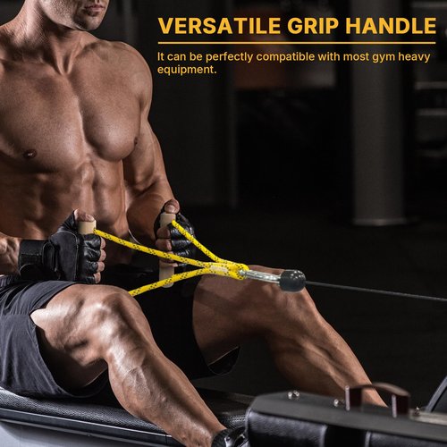 POWER GUIDANCE Gym Training Handle, Oak Handle, Replacement Handle Attachment for Pulley Machines, Resistance Band and Strength Trainer Accessories, LAT Pulldown Training Accessories