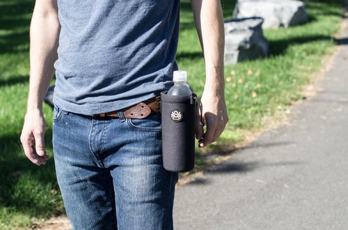 Spider Holster - SpiderMonkey Water Bottle Holder - Self Locking Belt Accessory Clip with Neoprene Drink Holster!
