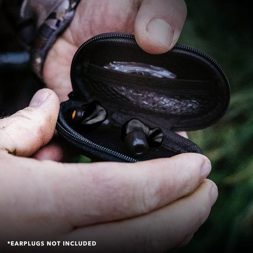 Decibullz Zipper Headphones Carrying Case - Ideal Storage for Earphones & Earplugs | Black