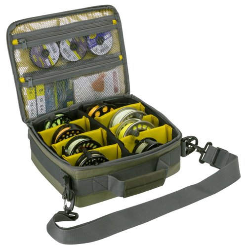 Allen Company Spring Creek Fishing Reel and Gear Bag - Portable Organizer - Holds up to 10 Fly Reels or 6 Spinning Reels - Green