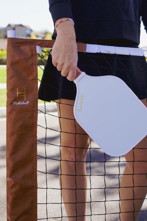 Harmony Pickleball Classic Pickleball Paddle | Carbon Fiber Pickleball Paddle | White with Tan Grip