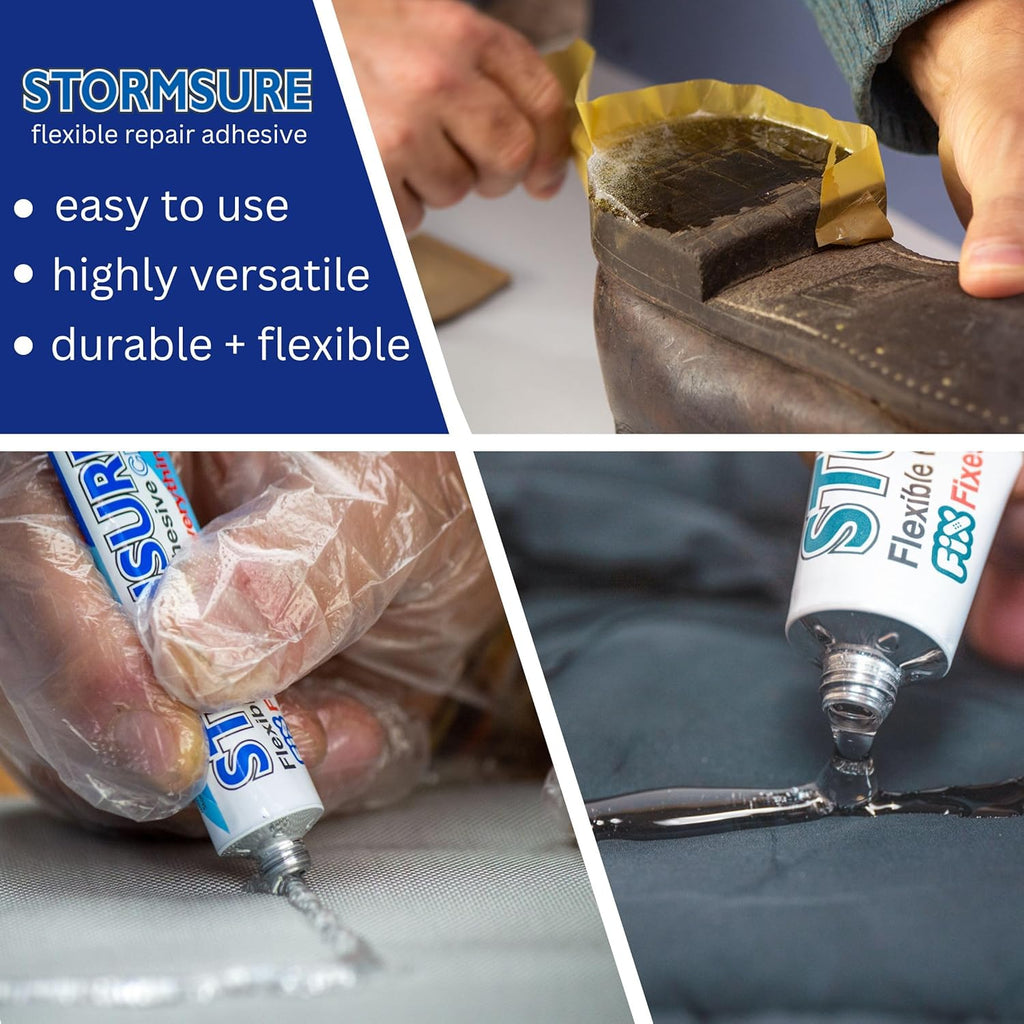 Stormsure Flexible Repair Adhesive - Heavy Duty Waterproof & Ultra-Durable 15g Clear