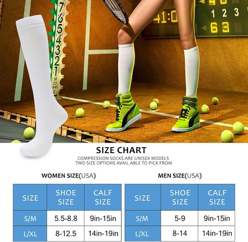 Momoya Compression Socks - Knee High Circulation Support for Men & Women | 8 Pairs for Nurses, Running & Travel