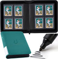 Top Loader Binder - Holds 128 Trading Cards | 4 Pocket Design for 3" x 4" Rigid Holders - Blackish Green